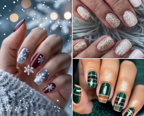 Trendy Christmas Nails & Nail Inspo | Cute Nail Designs You’ll Love🎄 cover photo collage
