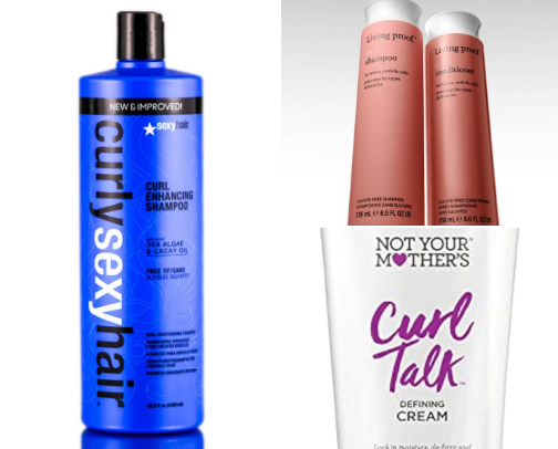 Curly Hair Must Have Items cover photo collage