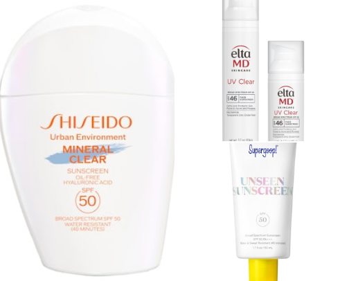 Sunscreens for your skincare routine🕶️🌞 cover photo collage