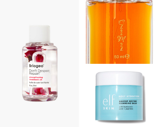 beauty + self care favorites 🤍 cover photo collage