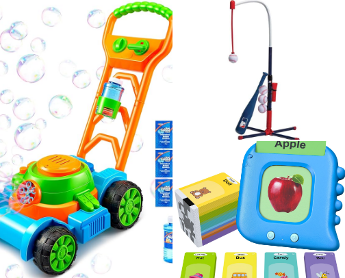 My 1 Year old’s go to toys! cover photo collage