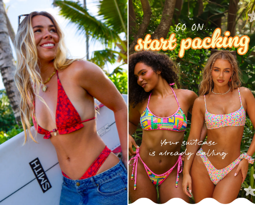 Swimsuits cover photo collage