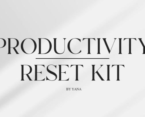 Productivity Reset Kit cover photo collage