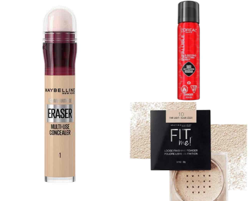 Best drugstore makeup products✨ cover photo collage