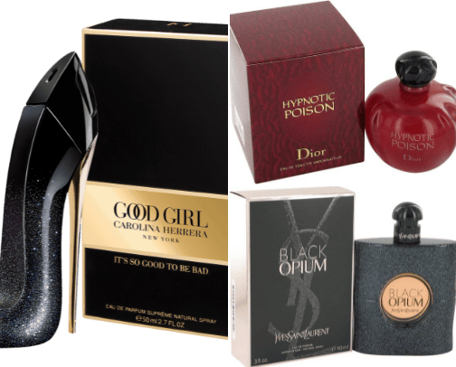 Women perfume cover photo collage
