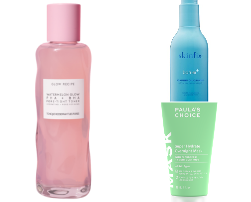 My favorite skincare products cover photo collage
