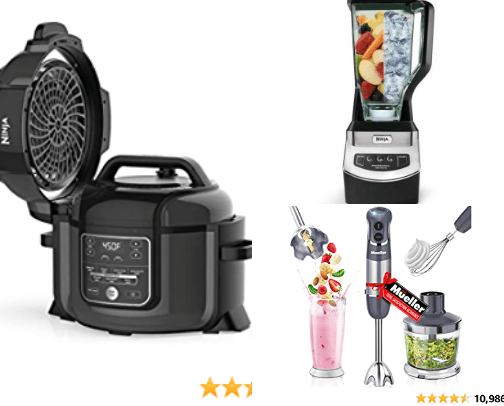 Small must-have kitchen appliances cover photo collage