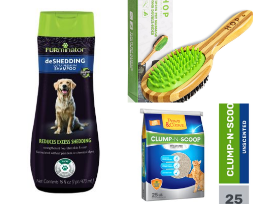 Pet necessities for cats and dogs cover photo collage