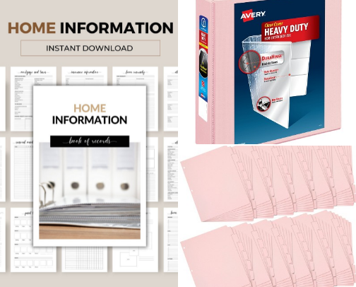 The Printable Home Binder Starter Pack cover photo collage