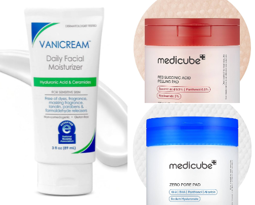 Skincare products from an acne PRONE girlie! cover photo collage