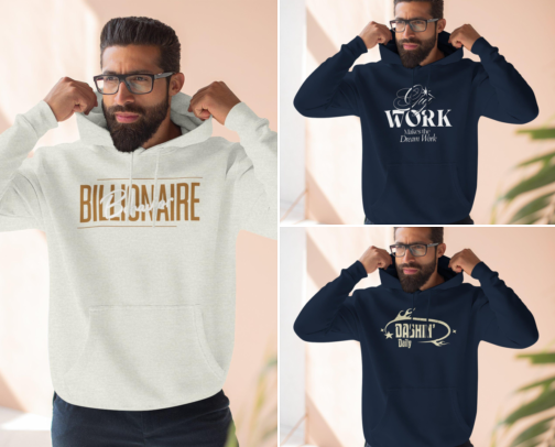 Gig Work Gear | Motivational Clothing For Entrepreneurs cover photo collage