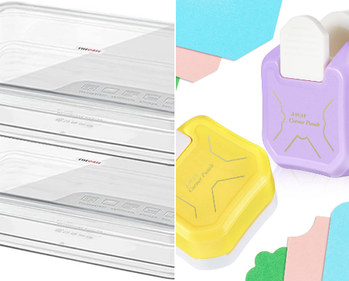 Scrapbooking supplies cover photo collage