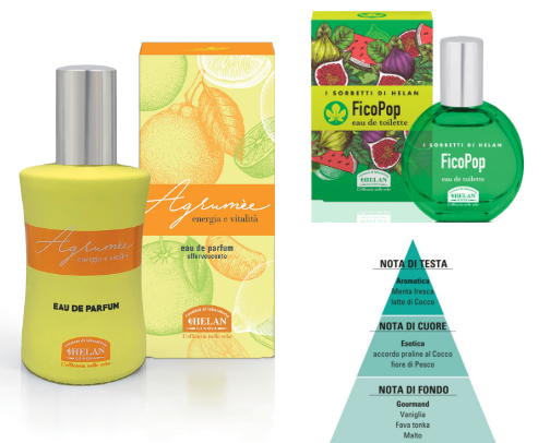 Spring and Summer italian perfume fragrances cover photo collage