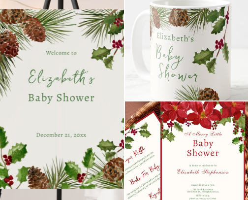 December Baby Shower Ideas cover photo collage