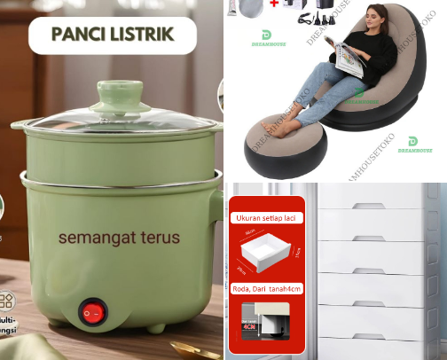 Peralatan rumah tangga cover photo collage