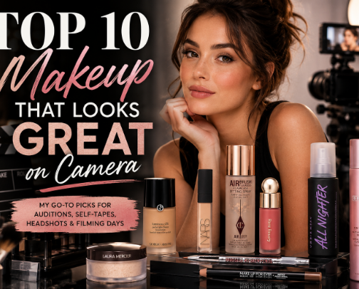 🎬 Makeup That Looks Great on Camera (for auditions and self-tapes) cover photo collage