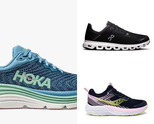 Good running shoes for adults and kids cover photo collage