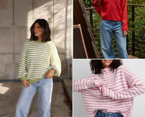 Colorful Sweaters and Tees I love! cover photo collage