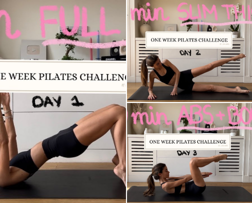 one week pilates cover photo collage