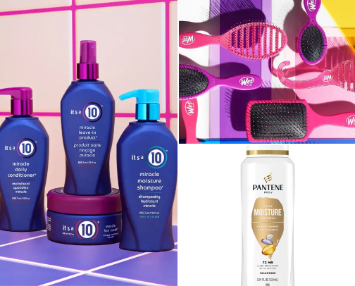 Hair products cover photo collage