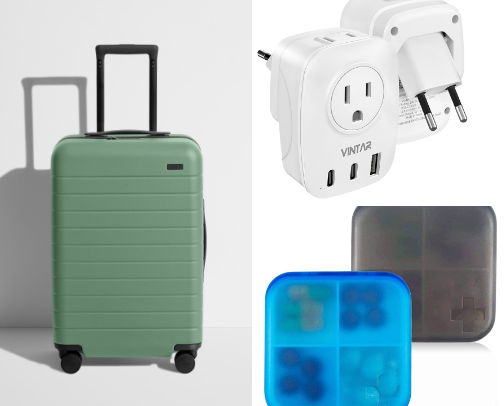 My must-have items for traveling abroad! cover photo collage