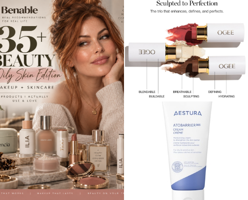 35 + Skin and Makeup cover photo collage