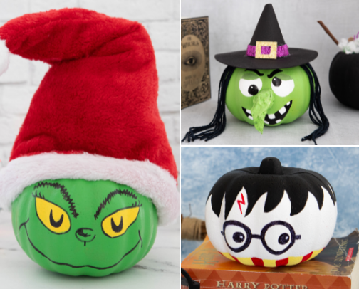 Skip the Mess: 24 Painted Pumpkins That Steal the Show cover photo collage