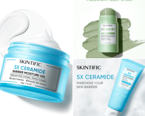 Daily Skincare Product cover photo collage
