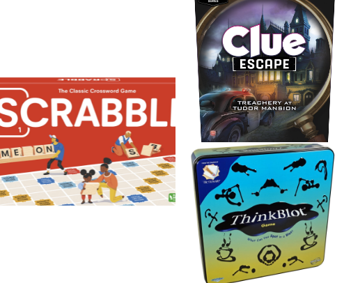 Fun board and card games to play with actual people (not online or on screens). cover photo collage