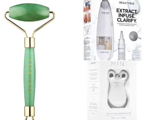 Skincare tools cover photo collage