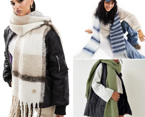 many types of scarves🧣 cover photo collage