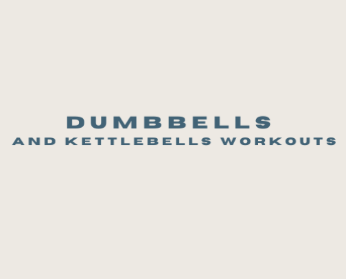 Dumbbells and Kettlebells Only Workouts cover photo collage