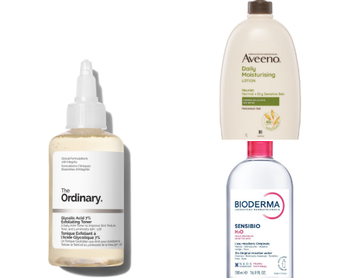 Skincare musts for sensitive skin cover photo collage