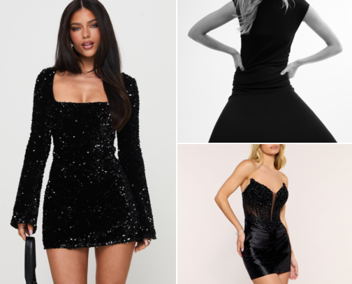 little black dresses cover photo collage