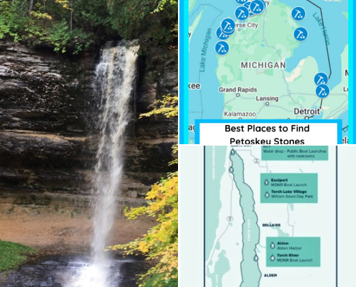 Michigan places to visit in spring or early fall for color anytime of the year if your passing though. cover photo collage