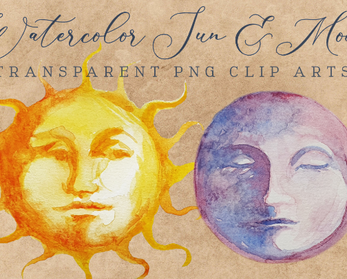 Celestial Themed Patterns & Clip Arts on Creative Fabrica cover photo collage