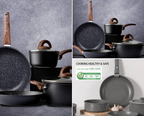 Best Ceramic Nonstick Pots and Pans Sets cover photo collage