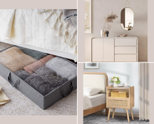 Small Bedroom Storage Essentials cover photo collage