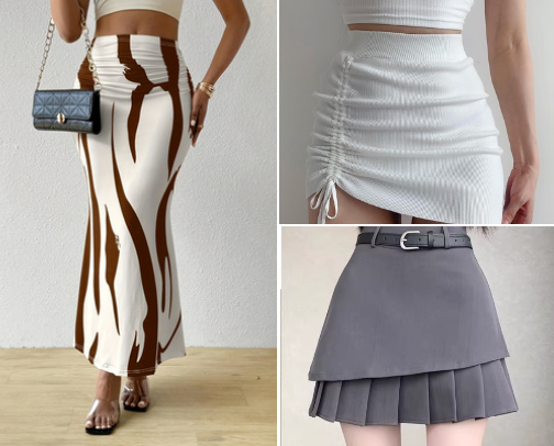 Mini, Midi and Maxi Skirts cover photo collage
