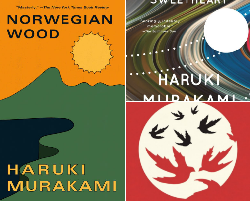 Book recommendations from Murakami cover photo collage