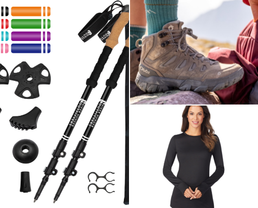 “you wanna go for a hike?” “yes but I can’t forget to bring *insert any of these recs*” cover photo collage