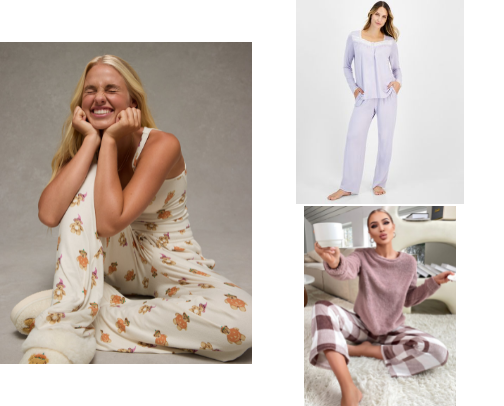 Comfy pajamas I love cover photo collage