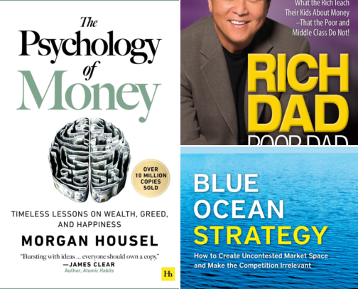 Best Money and Business Books for Beginners and Creators cover photo collage