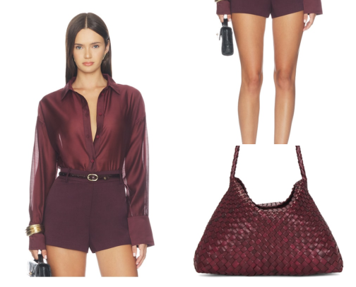 Burgundy Babe cover photo collage