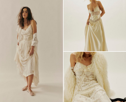 Bridal era dresses cover photo collage