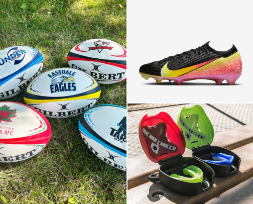 Best rugby equipment for practice + games 🏉🤍 cover photo collage