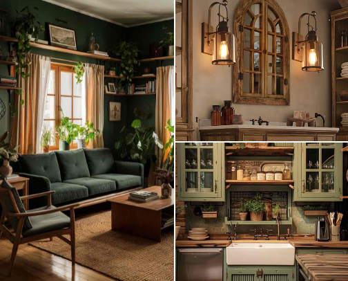 creating the forest cottage of my dreams cover photo collage