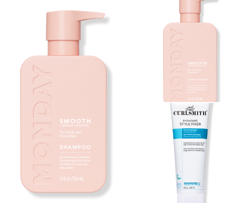 Fav curly hair care products cover photo collage