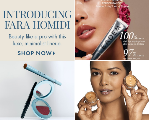 High End Beauty products and accessories cover photo collage