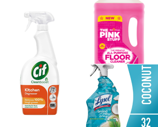 Cleaning products cover photo collage